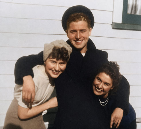 Gabe Pepera and two of his sisters