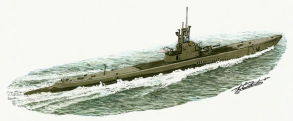 USS Robalo (SS 273) (Eternal Patrol) by Tom Denton