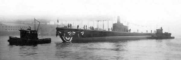 USS Amberjack Launch Day