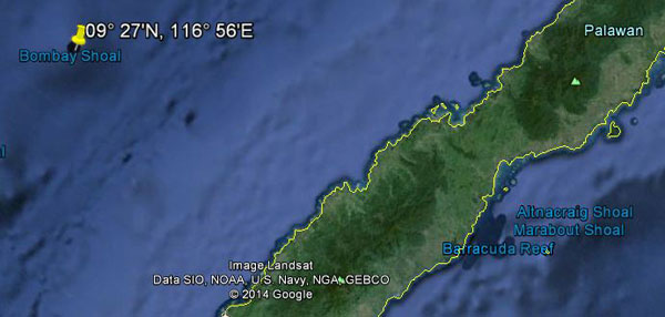 Location of USS Darter